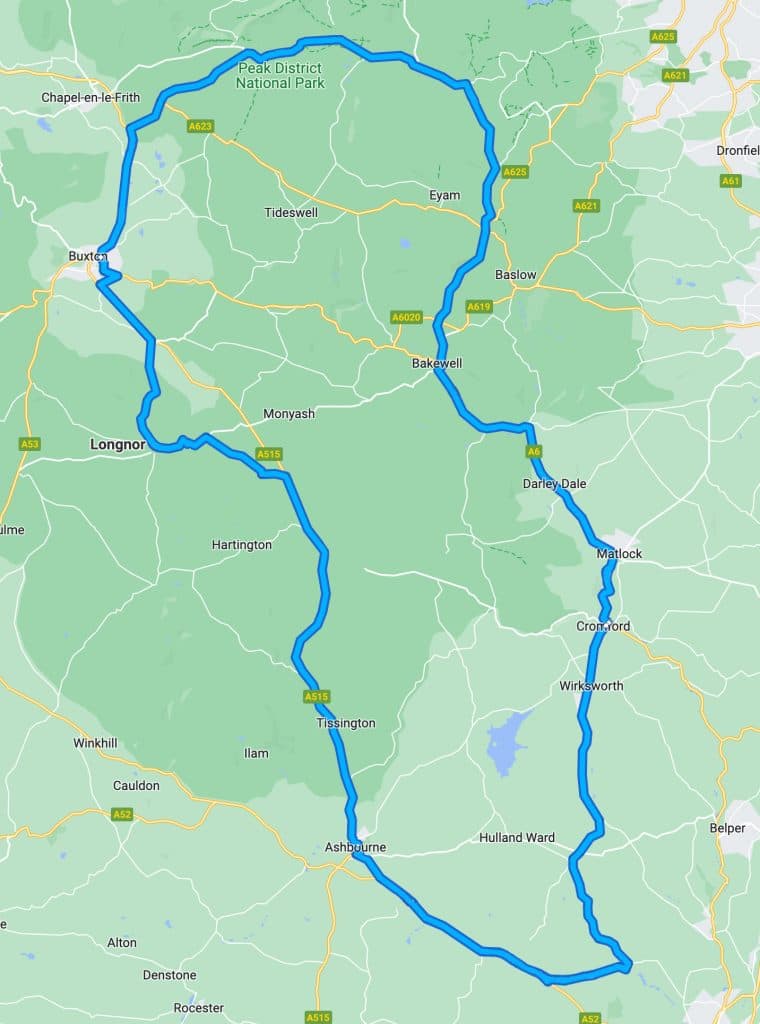 Let's go peak district route
